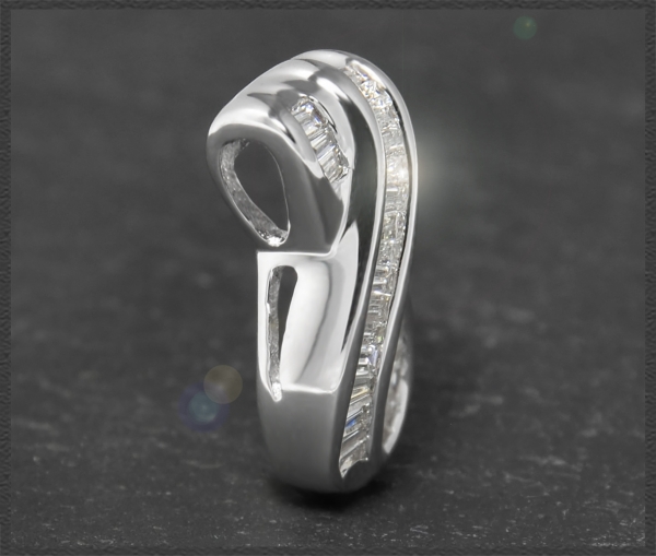 585 Gold Anhänger 0,47ct Diamanten, VVS-VS, Gleiter