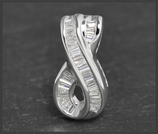 585 Gold Anhänger 0,47ct Diamanten, VVS-VS, Gleiter