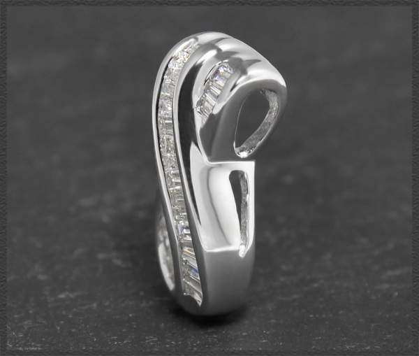 585 Gold Anhänger 0,47ct Diamanten, VVS-VS, Gleiter