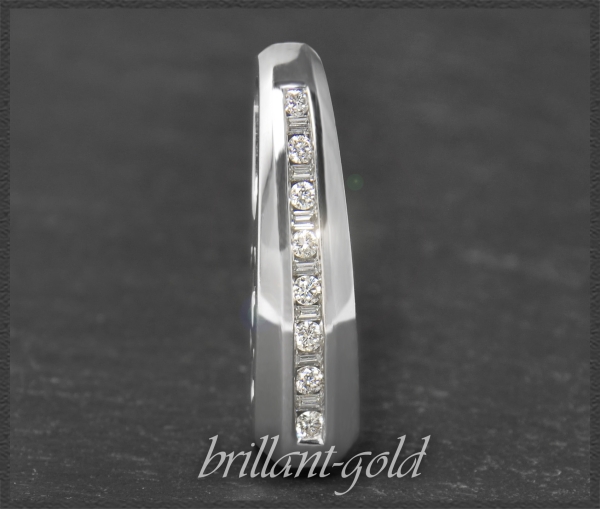 Diamant Anhänger 585 Weißgold; 0,30ct Diamanten