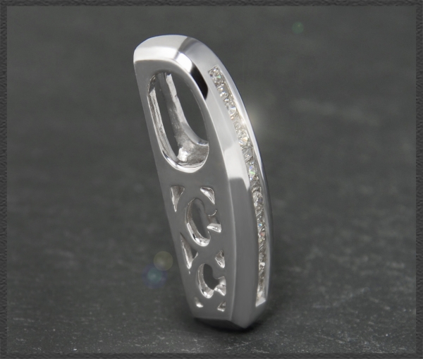 Diamant Anhänger 585 Weißgold; 0,30ct Diamanten