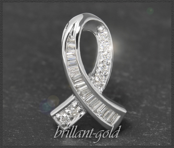Diamant Anhänger 585 Gold, 0,33ct, VVS, Gleiter