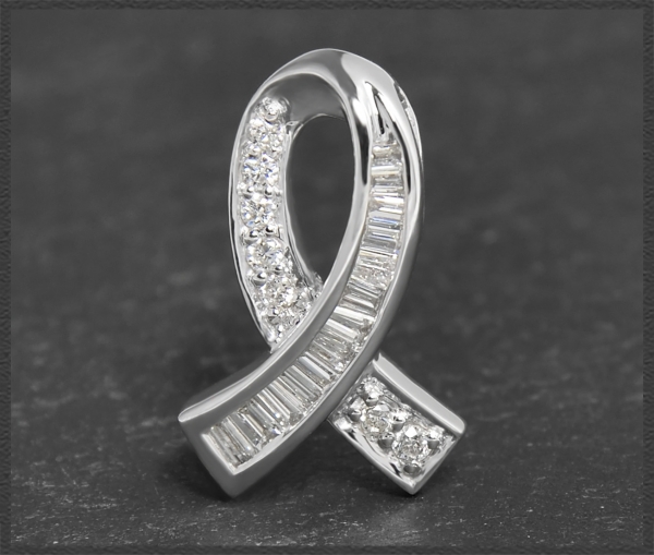 Diamant Anhänger 585 Gold, 0,33ct, VVS, Gleiter