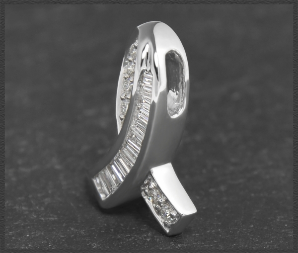 Diamant Anhänger 585 Gold, 0,33ct, VVS, Gleiter