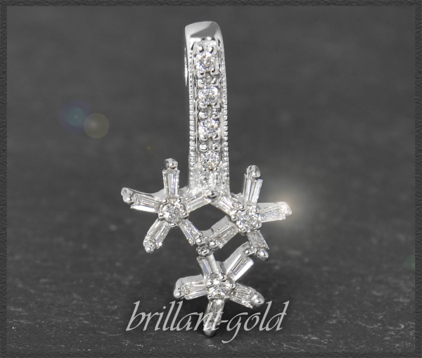 Gold Anhänger 585 Gold; 0,28ct Diamanten, VS-Si