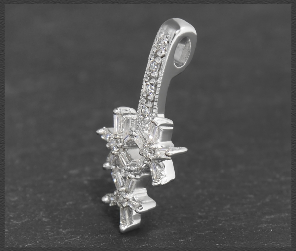 Gold Anhänger 585 Gold; 0,28ct Diamanten, VS-Si