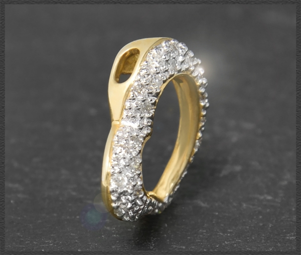 585 Gold Herz Brillant Anhänger 0,25ct, H & Si1