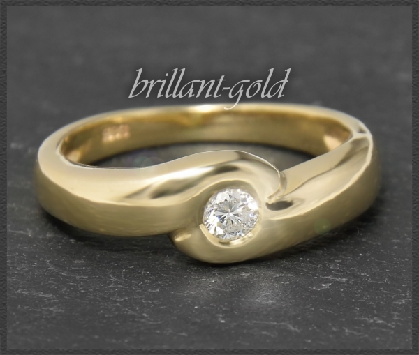 Brillant Damen Ring aus 585 Gold mit 0,16ct