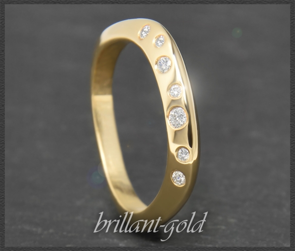 Diamant Ring mit 0,15ct, 750 Gold, Goldschmied