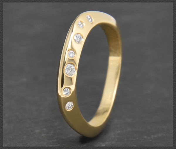 Diamant Ring mit 0,15ct, 750 Gold, Goldschmied