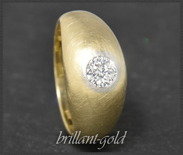 Diamant Ring mit 0,51ct, 585 Gelbgold, unisex