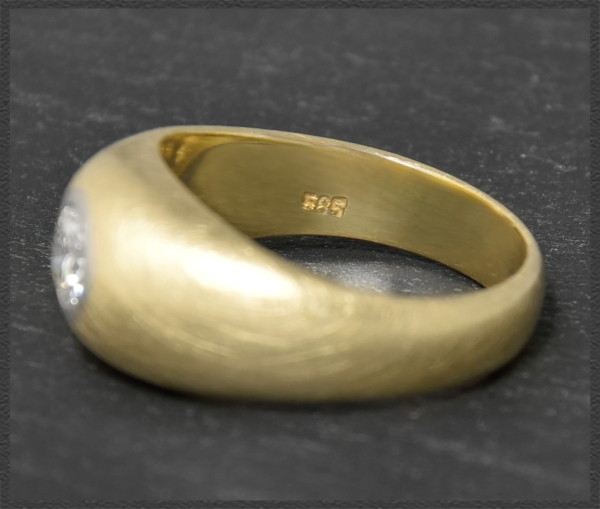 Diamant Ring mit 0,51ct, 585 Gelbgold, unisex