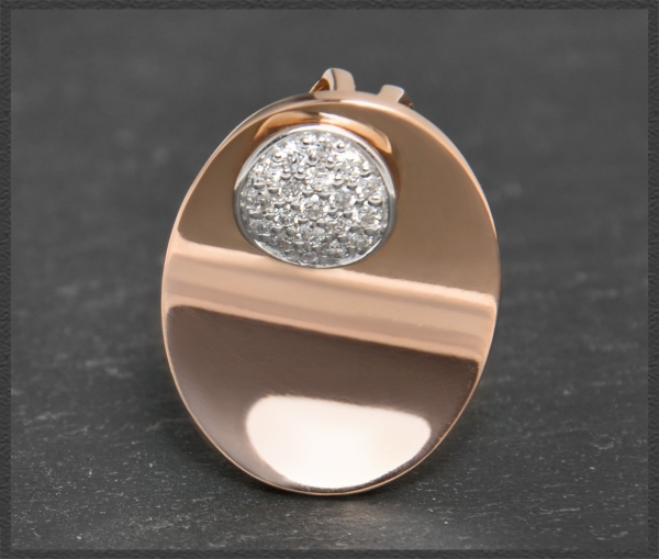 Anhänger mit 0,25ct Brillanten, 750 Rotgold