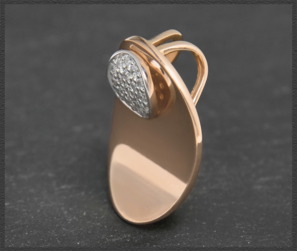 Anhänger mit 0,25ct Brillanten, 750 Rotgold