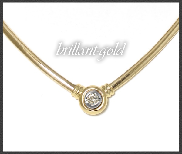 Collier aus 750 Gold, lupenreiner 0,26ct Solitär Brillant