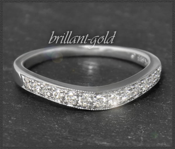 Diamant Memory/Eternity Ring, 0,22ct, 585 Weißgold