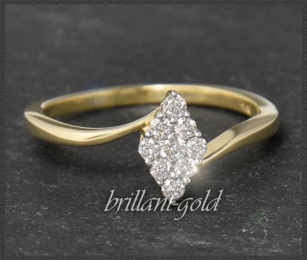 Diamant Ring aus 585 Gold; 0,30ct Brillanten