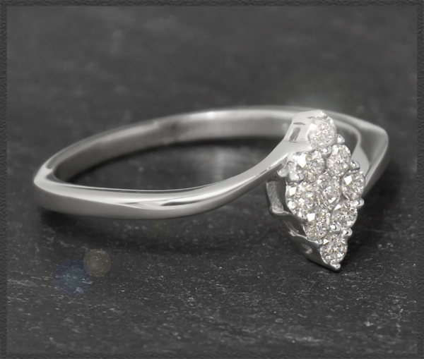 Preview: Diamant Ring, 585 Weißgold mit 0,30ct Brillanten