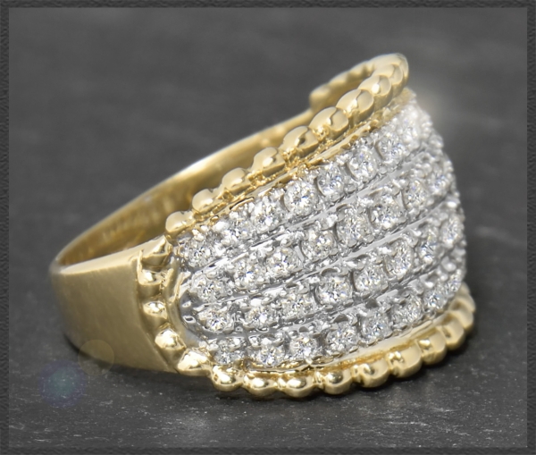 Diamant Ring mit 1ct Brillanten, 585 bicolor Gold