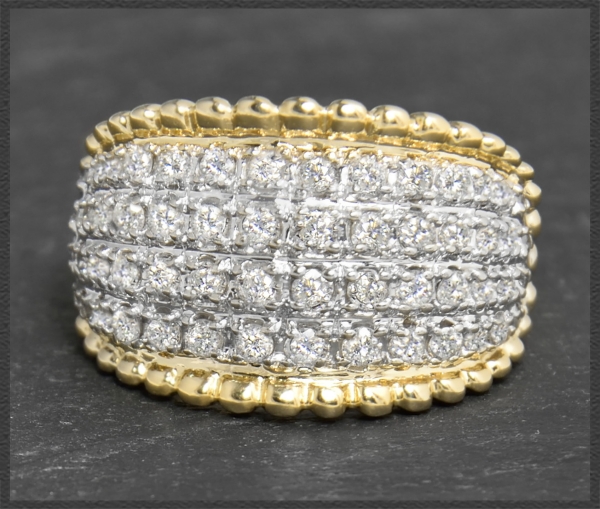 Diamant Ring mit 1ct Brillanten, 585 bicolor Gold