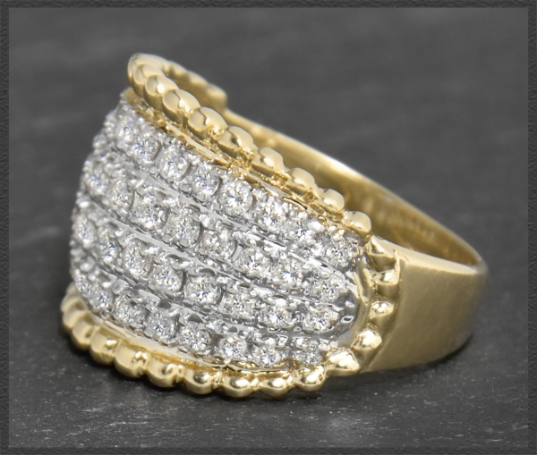 Diamant Ring mit 1ct Brillanten, 585 bicolor Gold