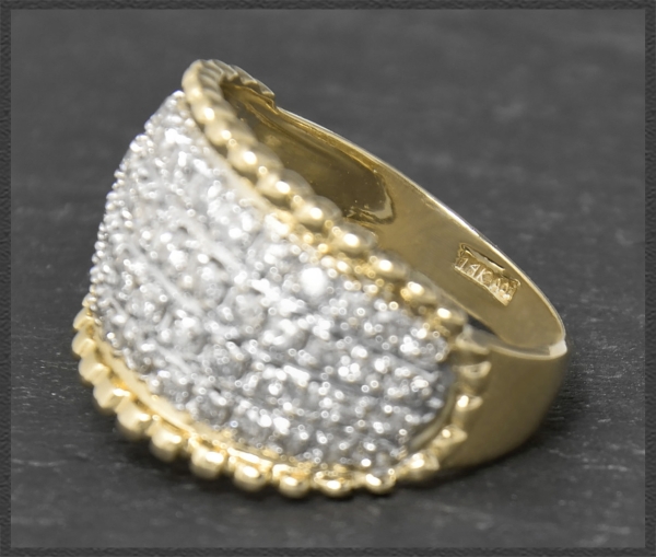 Diamant Ring mit 1ct Brillanten, 585 bicolor Gold