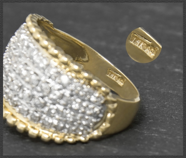 Diamant Ring mit 1ct Brillanten, 585 bicolor Gold