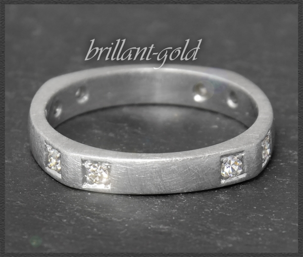 Diamant & 585 Gold Ring mit 0,16ct, Eternityring