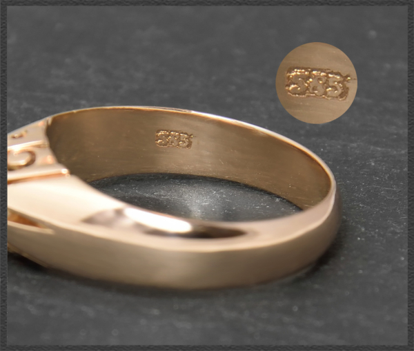 Diamant Ring mit 0,64ct, 585 Rotgold, Antik um 1880