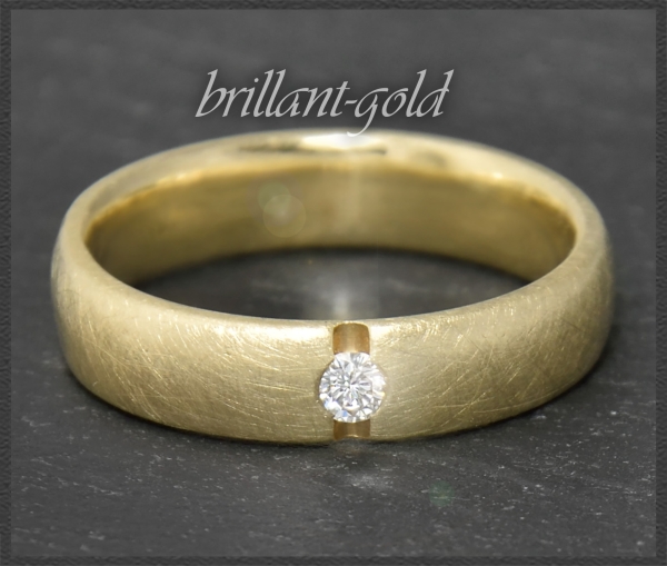 Diamant Ring Firma MEISTER, aus 585 Gelbgold