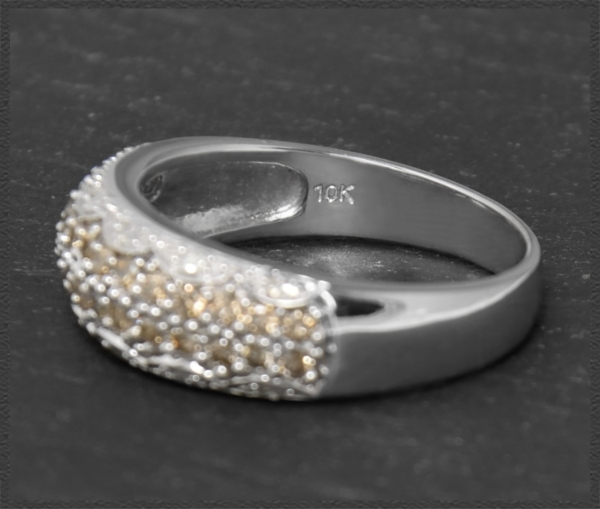 Preview: Diamant Ring mit 0,75ct Brillanten, 10 Karat Weißgold