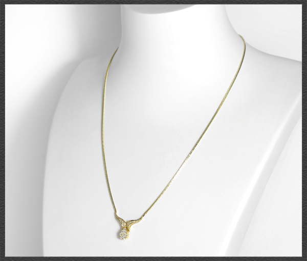Diamant Collier mit 0,53ct Brillanten, 585 Gelbgold