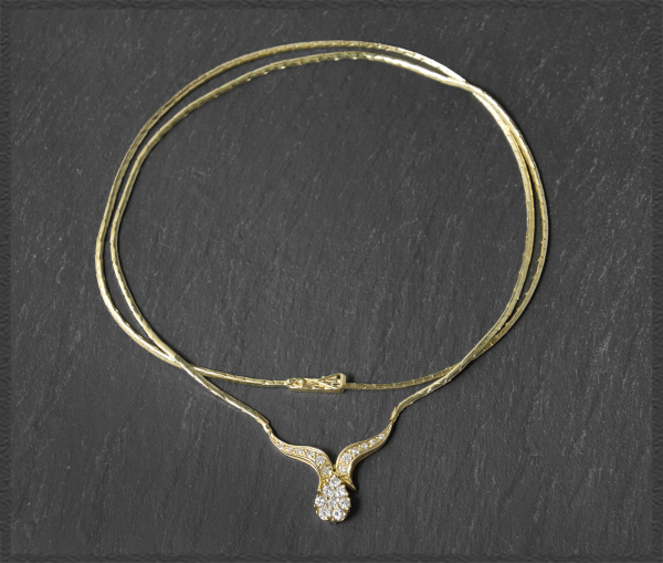 Diamant Collier mit 0,53ct Brillanten, 585 Gelbgold