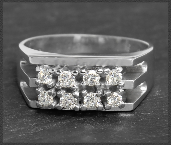 Vintage Diamant Ring mit 0,42ct, 585 Weißgold