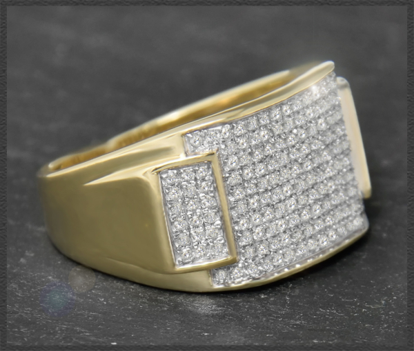 Preview: Ring mit 0,65ct Diamanten, 10 Karat Gold, Unisex
