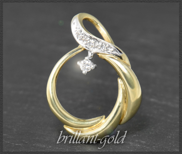 Diamant Anhänger mit 0,14ct, 585 Gold