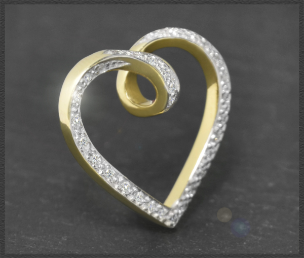 Herz Diamant Anhänger aus 585 Gold, 0,25ct Brillanten