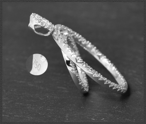 Diamant Anhänger mit 0,95ct Brillanten, 750 Weißgold