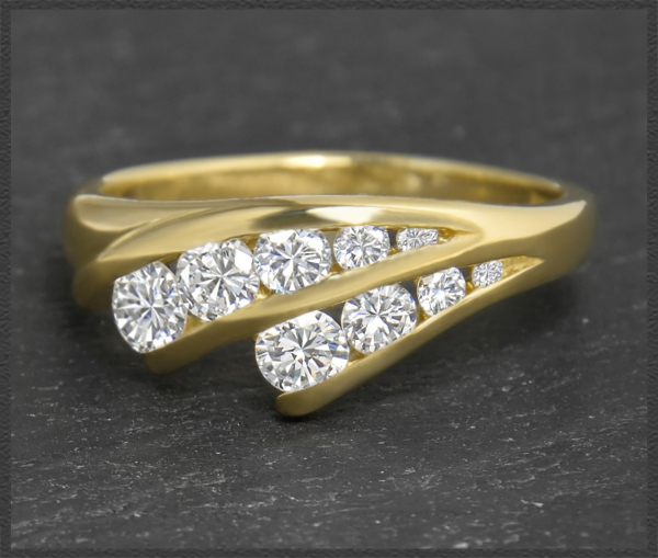 Diamant Ring mit 0,81ct Brillanten, 750 Gelbgold