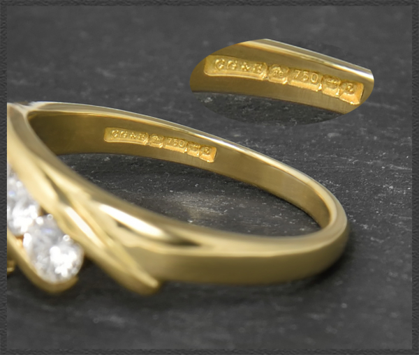 Diamant Ring mit 0,81ct Brillanten, 750 Gelbgold