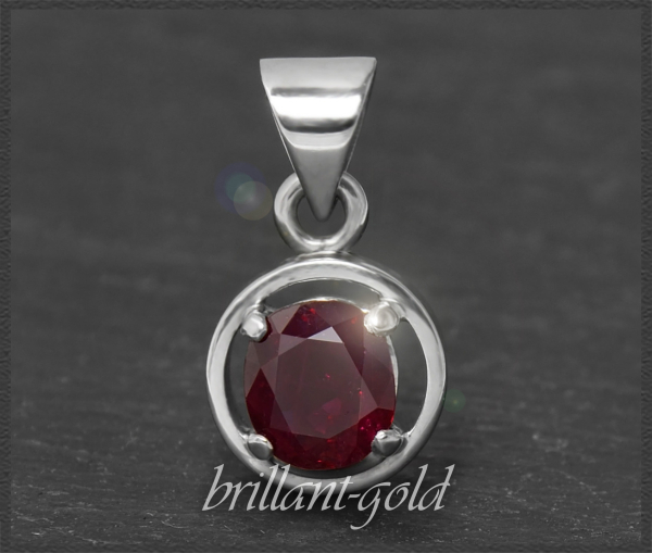 Anhänger mit 1ct Rubin, 585 Weißgold