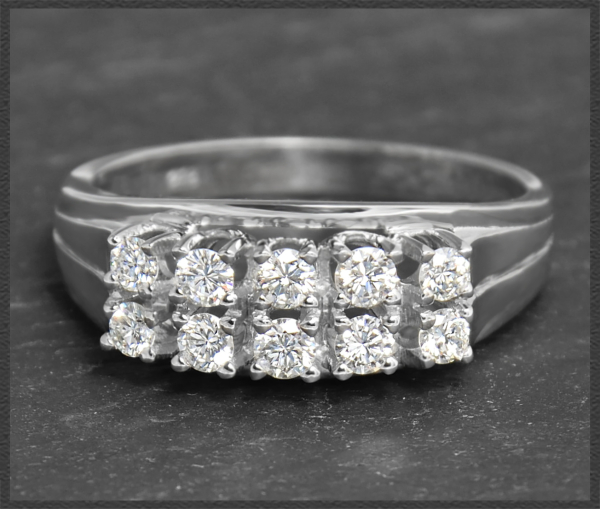 Diamant Ring, 0,58ct Lupenrein & River, 585 Weißgold