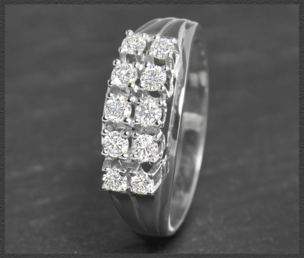 Diamant Ring, 0,58ct Lupenrein & River, 585 Weißgold