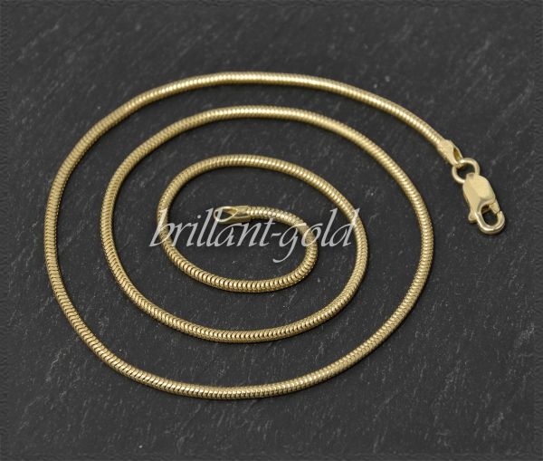 Preview: Schlangen Kette 585 Gold, 1,05/ 1,25/ 1,45mm Stärke