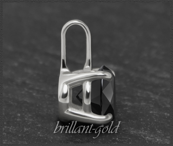 585 Weißgold Anhänger mit 1,04ct Brillant, schwarz