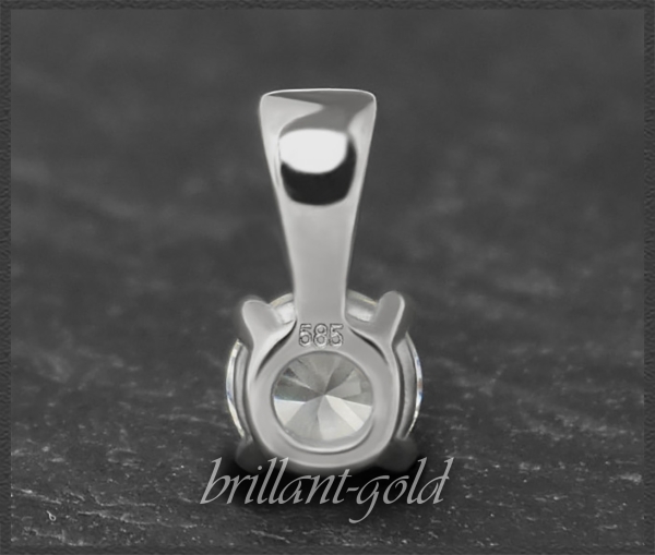 Brillant 585 Gold Anhänger, 0,40ct; DGI Zertifikat