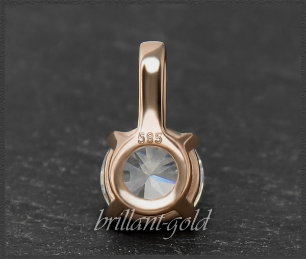 Anhänger 0,72ct Brillant; River E & Si2; 585 Gold