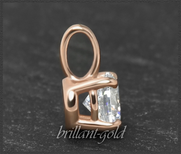 Lupenreiner Brillant Anhänger, 585 Gold; 0,53ct