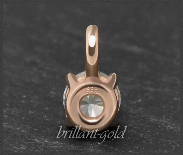 Lupenreiner Brillant Anhänger, 585 Gold; 0,53ct