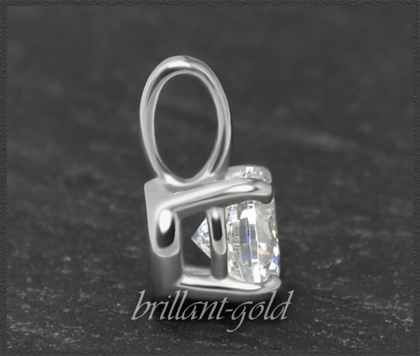 Brillant 585 Gold Anhänger; 0,53ct, Si2-3, Gleiter